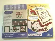 Anita Goodesign Christmas Lot Of 2, Ornamental Christmas, Christmas Quilt Lable