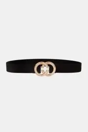 KRE Prime Women Double Hoop Buckle Elastic Belt