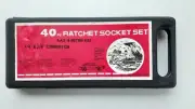 Vintage 40pc. Ratchet Socket Set Made In Taiwan