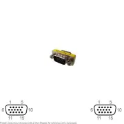 Adapter Video D-Sub VGA HD 15 Pin HD15 Male Coupler Mini Gender Changer