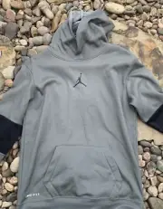 Air Jordan 13-15 Yrs Old XL Dry-Fit Hoody. Grey. New