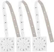 ORFOFE 3pcs DIY Wall Clock Parts Modern DIY Hanging Clock Kit Making Accessories Graduated Ruler for Office