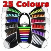 No Tie Elastic Silicone Shoe Laces Shoelaces Sneakers Runners Child Adult Unisex