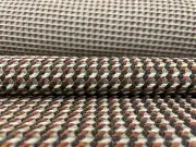 9.6 y Maharam Oxbow Tillage Gray Rust Beige Textured Grid Wool Upholstery Fabric
