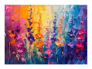 Abstract Flower Buds Canvas Print Wall art