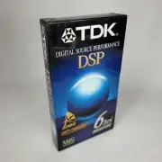 TDK DSP120 6hr BLANK VHS Tape NEW SEALED Digital Source Performance Videocassett
