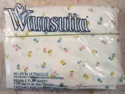Wamsutta Ultracale Full Size Double Flat Sheet Country Flowers Vintage Cottage
