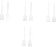 BESTOYARD 4sets Silicosiliconene Cooking Utensils Set Serving Forks Silicone Household Fork Pasta for Serving 2pcs*4