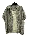Krazy Kat Woman 2 Pc Button Down Tank 22/24 Floral NWT
