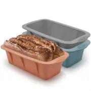 3Pack Silicone Bread Loaf Pan Mold for Homemade Bread Soap Making Cakes Brownies