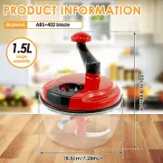 Manual Meat Grinder ABS Manual Food Processor Efficient Hand Meat Grinder✙