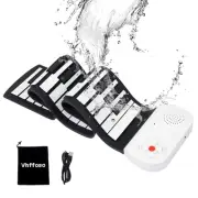 49 Keys Roll Up Piano with Carrying Bag, 8 Different Tones, Built-in Recharge...