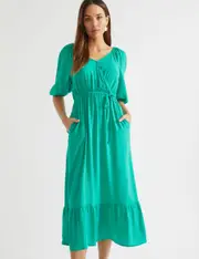 Katies Belted Maxi Dress