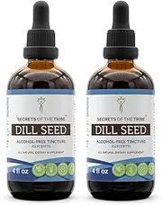Dill Seed Alcohol-Free Liquid Extract, Organic Dill Seed (Anethum Graveolens) Dried Seed Tincture Supplement (2x4 FL OZ)