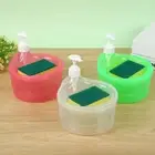 One-click Soap Dispenser Hand Sanitizer for Kitchen with Sponge Holder Sink