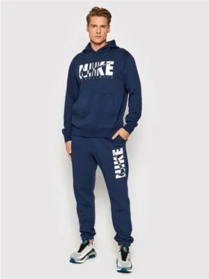 Mens Nike Swoosh GX FULL HOODED TRACKSUIT, Small (DD5242-410) BLUE