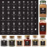 Spices Jar Labels Preprinted - 120 pcs Waterproof Including Blank and Expiration