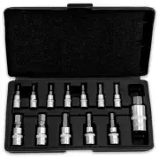 13-Pieces Standard SAE Hex Allen Wrench Bit Socket Tool Chrome Vanadium w/ Case