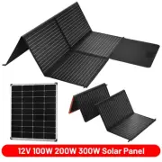 12V 100W 160W 200W 300W Portable Solar Panel Mono Caravan Camping RV Battery Kit