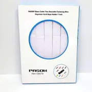 NEW 50 pcs Reusable Cable Ties Hook and Loop 7" x 0.75" White Wire Organizer