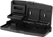 Back Seat Car Organizer with Tray Table Back Seat Mounted Dining Table Foldable Back Seat Snack Tray Multi-Functional with Water Cup Bottle Beverage Stand Phone Holder Black One Size