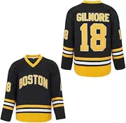 [Kynkow] Men's Happy Gilmore Jersey 18 Adam Sandler 1996 Movie Hockey Jerseys Black Stitched S-XXXL