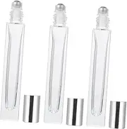 LIFKOME 5Pcs Refillable Essential Oil Roller Bottles Clear Leakproof Glass Roll Containers for Perfume Travel Friendly Design Portable and Shockproof for Synthesis Oils