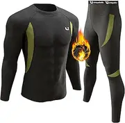 [UNIQUEBELLA] Men's Thermal Underwear Sets Top & Long Johns Fleece Sweat Quick Drying Thermo Base Layer