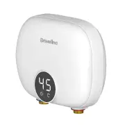 Briwellna P32 Tankless Water Heater 110V/220V On-Demand Hot Water Compact Size Smart Protection for Kitchen,Bathroom,Bal
