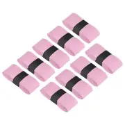 9 Pack Tennis Racket Grip Tape with Hole PU 43.3" Absorb Sweat Light Pink