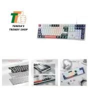 RGB Gaming Keyboard, 104 Keys + Extra 4 Hotkeys Wired Mechanical Keyboard w/S...