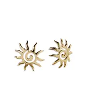 Baublebar Cyra Sun Stud Earrings in Gold Tone