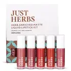 Just Herbs Ayurvedic Herb Matte Liquid Lipstick Kit Set of 5 - Deeps and Reds
