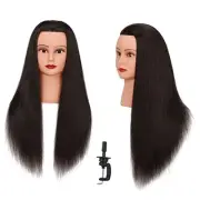 Cosmetology Mannequin Head Manikin Training Head 26-28'' Synthetic Fiber Hair