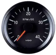 VDO Cockpit International Electrical 12V 80mm Tachometer 0-4000rpm 333 035 002