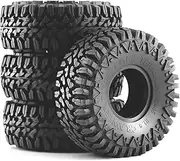 1.9 RC Crawler Tires With Foam Soft Rubber Mud Slingers Grappler Wheels Tyres For 1/10 Scale RC Car Traxxas TRX4 RC4WD D90 Axial SCX10 II TF2 Gen8 Tamiya CC01 1.9 Inch Beadlock Rims 4PCS