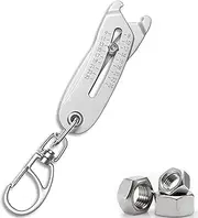 POCONT Portable Precise Thread Size Checker Keychain, Bolt Size Finder Keychain for Inch & Metric Screws (1pc)