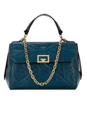 Givenchy ID Medium Bag in Oil Blue Crackling Leather