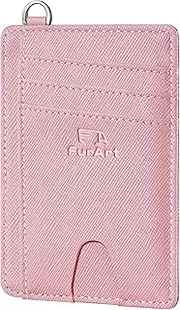 [FurArt] Slim Minimalist Wallet, Front Pocket Wallets, RFID Blocking, Credit Card Holder for Men & Women, Saffiano Pink, small, Classic