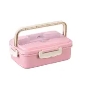 2021 New Household Items Hot Sale Lunch Box Reusable 3-compartment Plastic Divided Food Storage Container Boxes ??????????? ??????