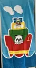 Kids Cotton Velour Teddy Tug Boat Beach Towel - 60cm x 120cm approx