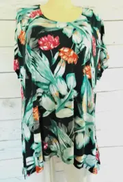 Plus Size Hi Lo Tropical Print Top – Size 24 - Autograph The bold print is