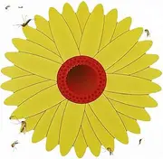 Window Fly Paper for Indoors Sticky,Fly Trap Indoor Non-Toxic & Odorless,Window Flowers Decoration Design Sticky Fly Trap Fly Tape 15 Pack
