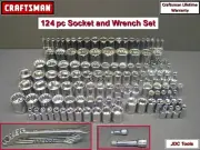 CRAFTSMAN TOOLS 124 pc Socket Set 1/4 3/8 1/2 Dr SAE METRIC MM 6pt 12pt wrench