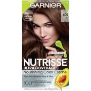 Garnier Nutrisse Ultra Coverage Hair Color, 600 Deep Light Natural Brown (Spiced