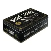 Nostalgic Art 23x16cm Flat Metal Storage Box Tin Shoe Shine w/ Lid Home Decor
