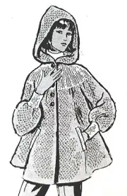 532 Vintage Design HOODED JACKET Pattern to KNIT (reproduction) SZ 8-18