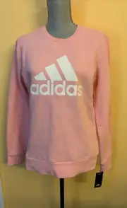 adidas ladies pink pull over sweatshirt size medium