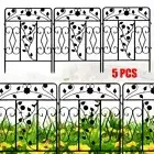 P&P 5 Panels Tall &Thicken Enough Decorative Garden Fence Flower Beds Rustproof Iron