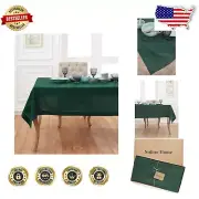 Luxurious 108"x60" Linen Tablecloth – Classic Hemstitch, Machine Washable Joy